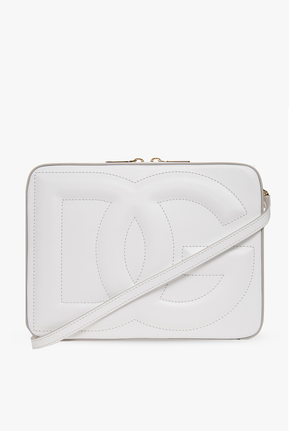 Dolce & Gabbana Leather shoulder bag with logo | Women's